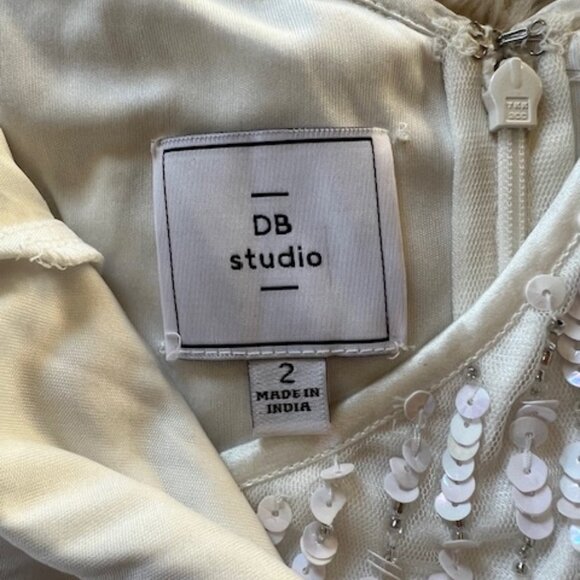 DB STUDIO Spaghetti Strap Sequin Blouson Jumpsuit Woman's Size 2 - Picture 14 of 16